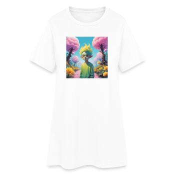 Lutin - Robe T-shirt Femme - blanc - Devant