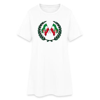 Drapeaux Rhénanie-du-Nord-Westphalie couronne de laurier - Robe T-shirt Femme - blanc - Devant