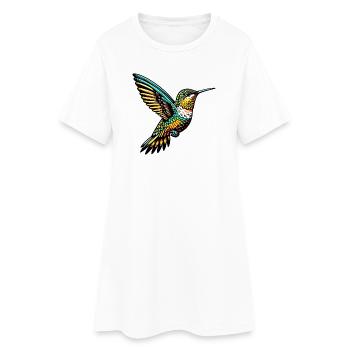 Colibri - Robe T-shirt Femme - blanc - Devant