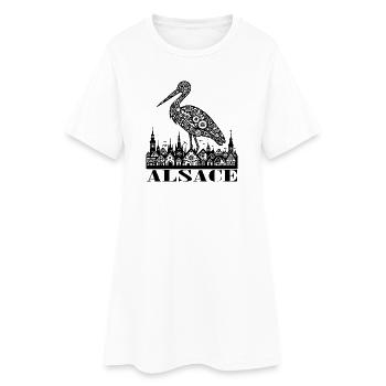 ALSACE - Robe T-shirt Femme - blanc - Devant