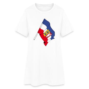 Flagge Schleswig Holstein - Frauen T-Shirt-Kleid - Weiß - Vorne