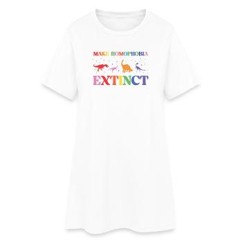 LGBTQ Pride Month - Make Homophobia Extinct - Women’s T-Shirt Dress - white - Front