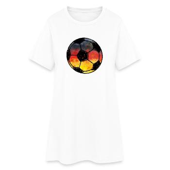 Football Allemagne - noir rouge or - Robe T-shirt Femme - blanc - Devant