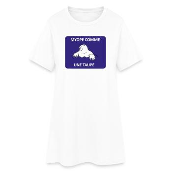 Short-sighted as a mole - Women’s T-Shirt Dress - white - Front