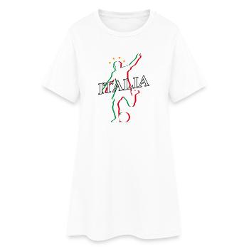 Italien Fußball - Frauen T-Shirt-Kleid - Weiß - Vorne
