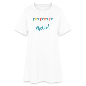 MERCI. MAÎTRESSE. MAÎTRE. MERCI MAÎTRESSE - Robe T-shirt Femme - blanc - Devant