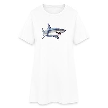 Requin - Robe T-shirt Femme - blanc - Devant