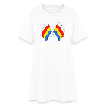 Two flags Podlaskie - Women’s T-Shirt Dress - white - Front