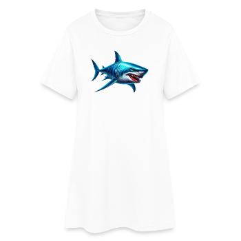Requin - Robe T-shirt Femme - blanc - Devant