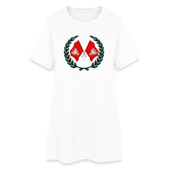 Flags Masovia laurel wreath - Women’s T-Shirt Dress - white - Front