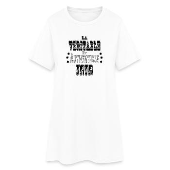 La Véritable et Authentique Tata - Robe T-shirt Femme - blanc - Devant