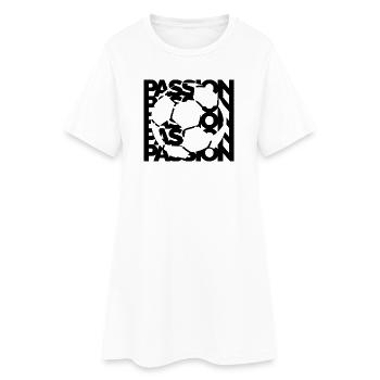Passion Fußball Leidenschaft Fußballer Logo icon - Frauen T-Shirt-Kleid - Weiß - Vorne