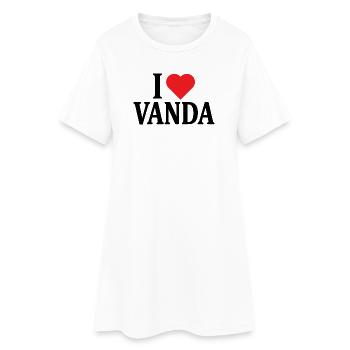 T-Shirt I love Vanda T-Shirt Geschenkidee - Frauen T-Shirt-Kleid - Weiß - Vorne