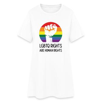 LGBTQ Pride Month - LGBTQ Rights Are Human Rights - Women’s T-Shirt Dress - white - Front
