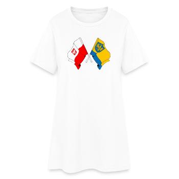 Drapeau de la Pologne, Opole croisé - Robe T-shirt Femme - blanc - Devant