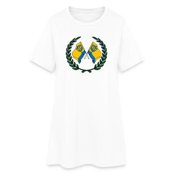 Flags Opole laurel wreath - Women’s T-Shirt Dress - white - Front