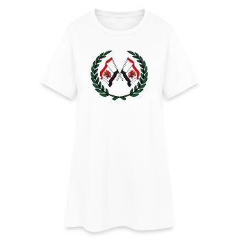 Fahnen Kujawien Pommern Lorbeerkranz - Frauen T-Shirt-Kleid - Weiß - Vorne
