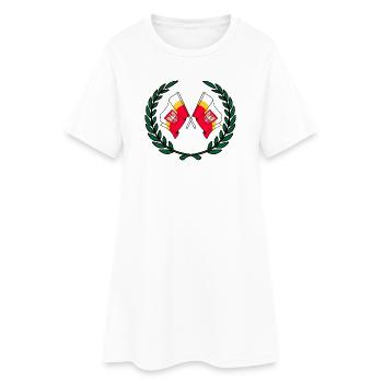 Drapeaux Couronne de laurier Petite Pologne - Robe T-shirt Femme - blanc - Devant