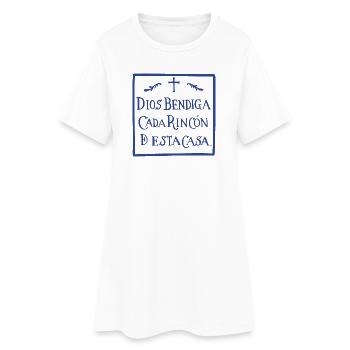 Que Dieu bénisse chaque coin de rue - Robe T-shirt Femme - blanc - Devant