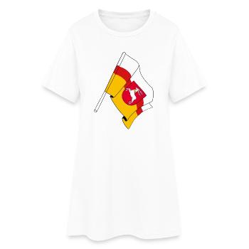 Drapeau de Lubin Pologne - Robe T-shirt Femme - blanc - Devant