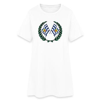 Drapeaux de la province de Zélande couronne de laurier - Robe T-shirt Femme - blanc - Devant