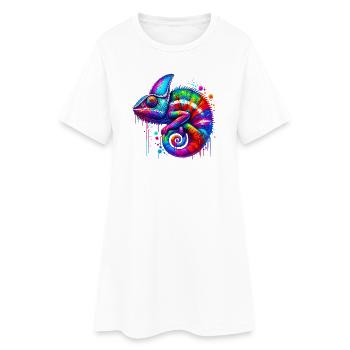 Chameleon - Women’s T-Shirt Dress - white - Front