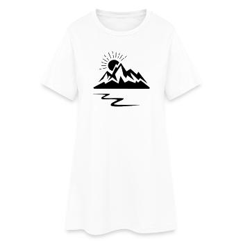 Logo de la montagne - Robe T-shirt Femme - blanc - Devant