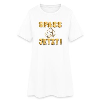 SPAß SPASS JETZT - Frauen T-Shirt-Kleid - Weiß - Vorne