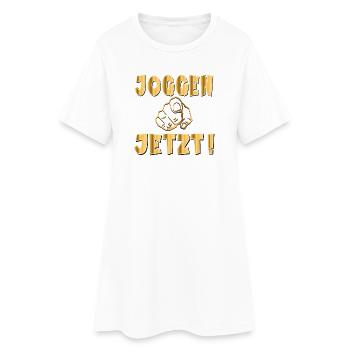 MOTIVATION LAUFEN - JOGGEN SPORT - Frauen T-Shirt-Kleid - Weiß - Vorne