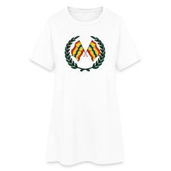 Couronne de laurier des drapeaux de la province d'Overijssel - Robe T-shirt Femme - blanc - Devant