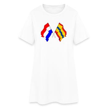 Drapeau des Pays-Bas, Overijssel croisé - Robe T-shirt Femme - blanc - Devant