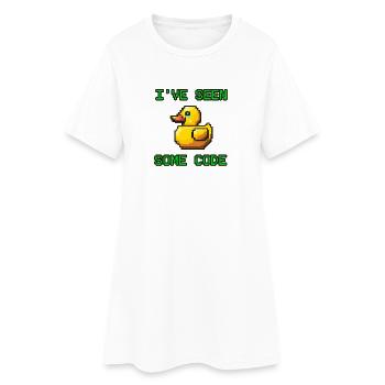 Pixel Duck I’ve Seen Some Code - Women’s T-Shirt Dress - white - Front