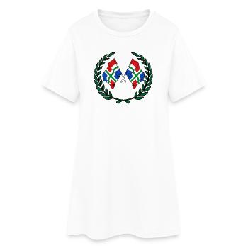Couronne de laurier des drapeaux de la province de Groningue - Robe T-shirt Femme - blanc - Devant