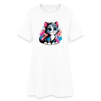 Cat - Women’s T-Shirt Dress - white - Front