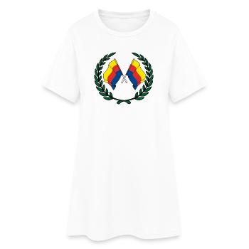 Couronne de laurier des drapeaux de la province de Hollande du Nord - Robe T-shirt Femme - blanc - Devant