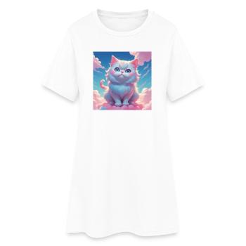 Kitten - Women’s T-Shirt Dress - white - Front