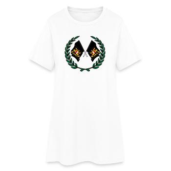 Flaggen Flämisch-Brabant Belgien Lorbeerkranz - Frauen T-Shirt-Kleid - Weiß - Vorne