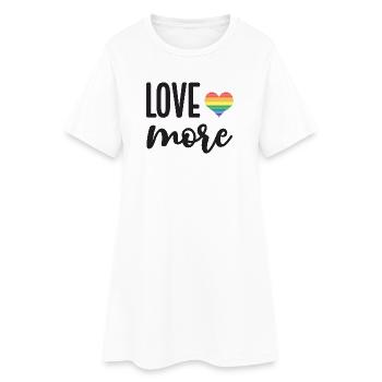 Mois de la fierté LGBT - Love More - Robe T-shirt Femme - blanc - Devant