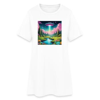 OVNI - Robe T-shirt Femme - blanc - Devant
