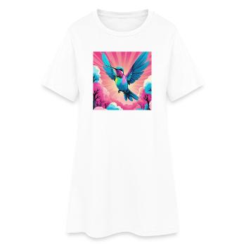 Hummingbird - Women’s T-Shirt Dress - white - Front