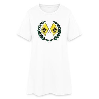 Drapeaux province de Flandre Belgique couronne de laurier - Robe T-shirt Femme - blanc - Devant