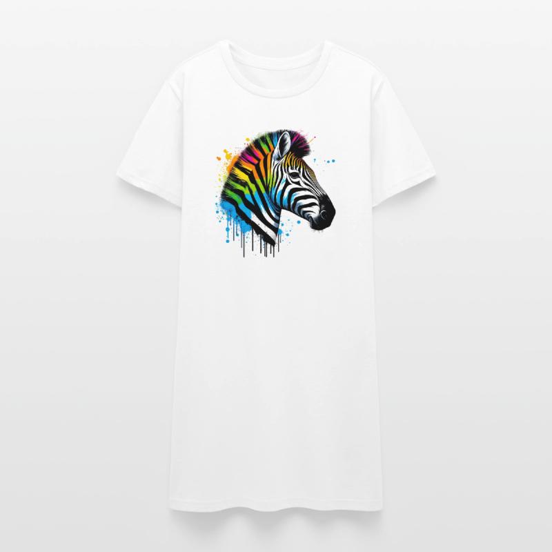 Zebra Frauen T-Shirt-Kleid