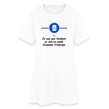 Power Saving Mode - Women’s T-Shirt Dress - white - Front
