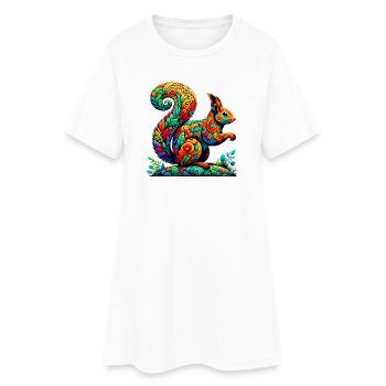 Écureuil - Robe T-shirt Femme - blanc - Devant