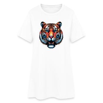 Tigre - Robe T-shirt Femme - blanc - Devant