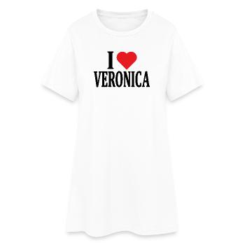 t-shirt I love Veronica t-shirt idée cadeau - Robe T-shirt Femme - blanc - Devant