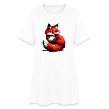 Fox - Women’s T-Shirt Dress - white - Front