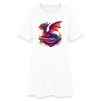 Dragon - Robe T-shirt Femme - blanc - Devant