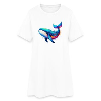 Baleine - Robe T-shirt Femme - blanc - Devant