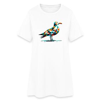 Mouette - Robe T-shirt Femme - blanc - Devant